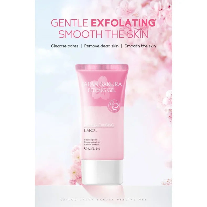 LAIKOU Sakura Peeling Gel – Exfoliate & Cleanse Pores 60g