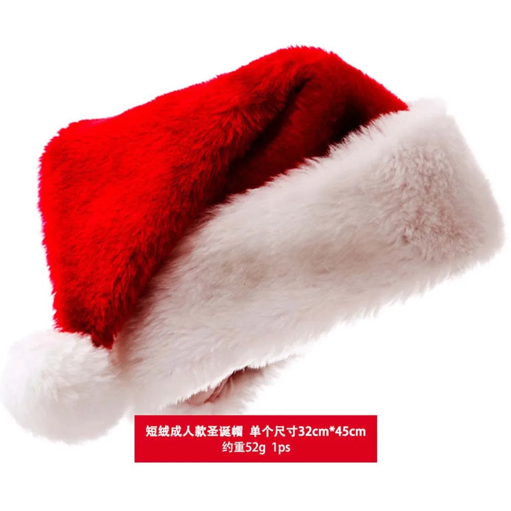 Christmas Hats Kids Short Long Fleece Adult Styles Non-woven Festival