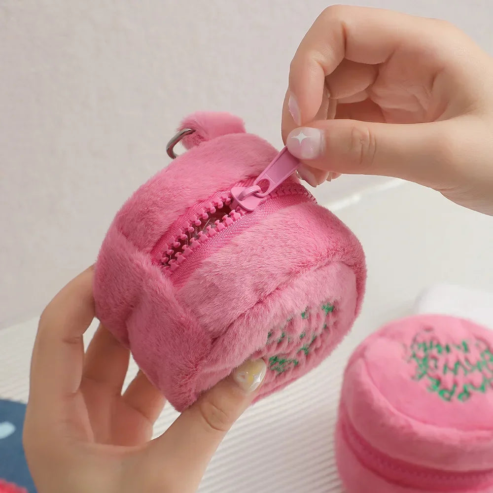 Kawaii Birthday Cake Plush Coin Purse | Mini Zipper Pouch