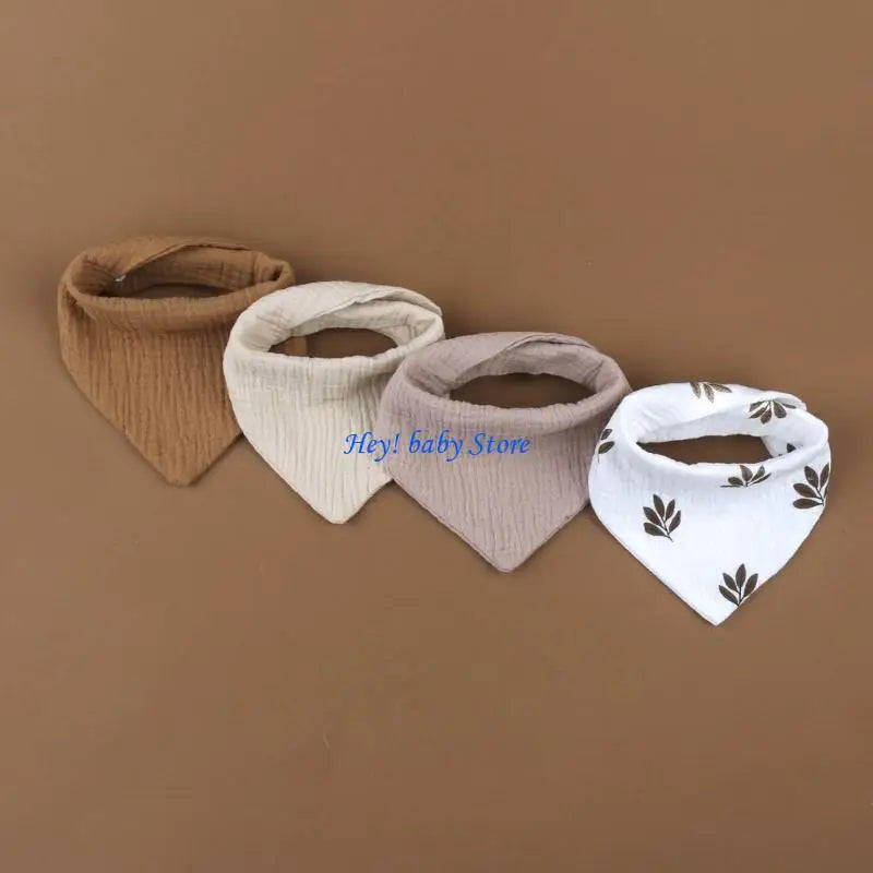Baby Feeding Bibs 4-Pack | Soft Cotton Spill-Proof Toddler Bibs