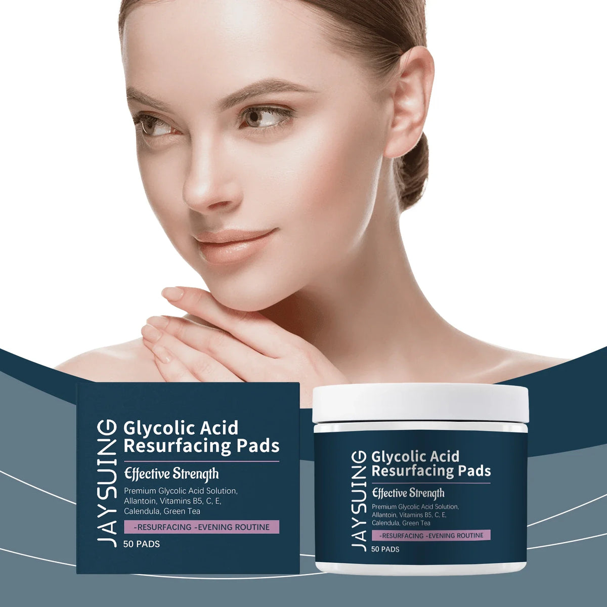 Glycolic Acid Exfoliating Cotton Pads 50pk – Pores & Blackheads