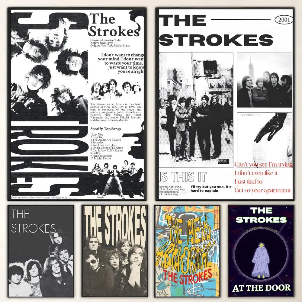 The Strokes Band HD Poster – Waterproof Sticky Wall Art Decor