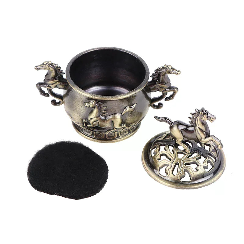 Alloy Incense Burner Bowl with Handle | Yoga & Meditation Decor