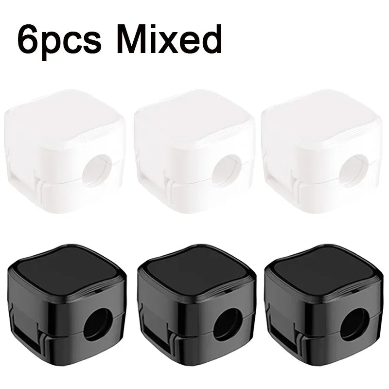 Magnetic Cable Organizer Clips – Adhesive Cord Clamp 6-Pack