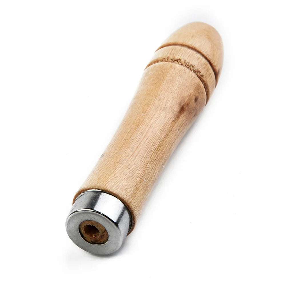 10-Pack Wooden File Handles with Metal Collar – 90mm