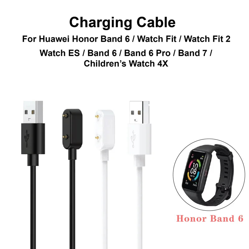 2-Pack USB Charger for Huawei Band 10/9/8/7/6 & Watch Fit
