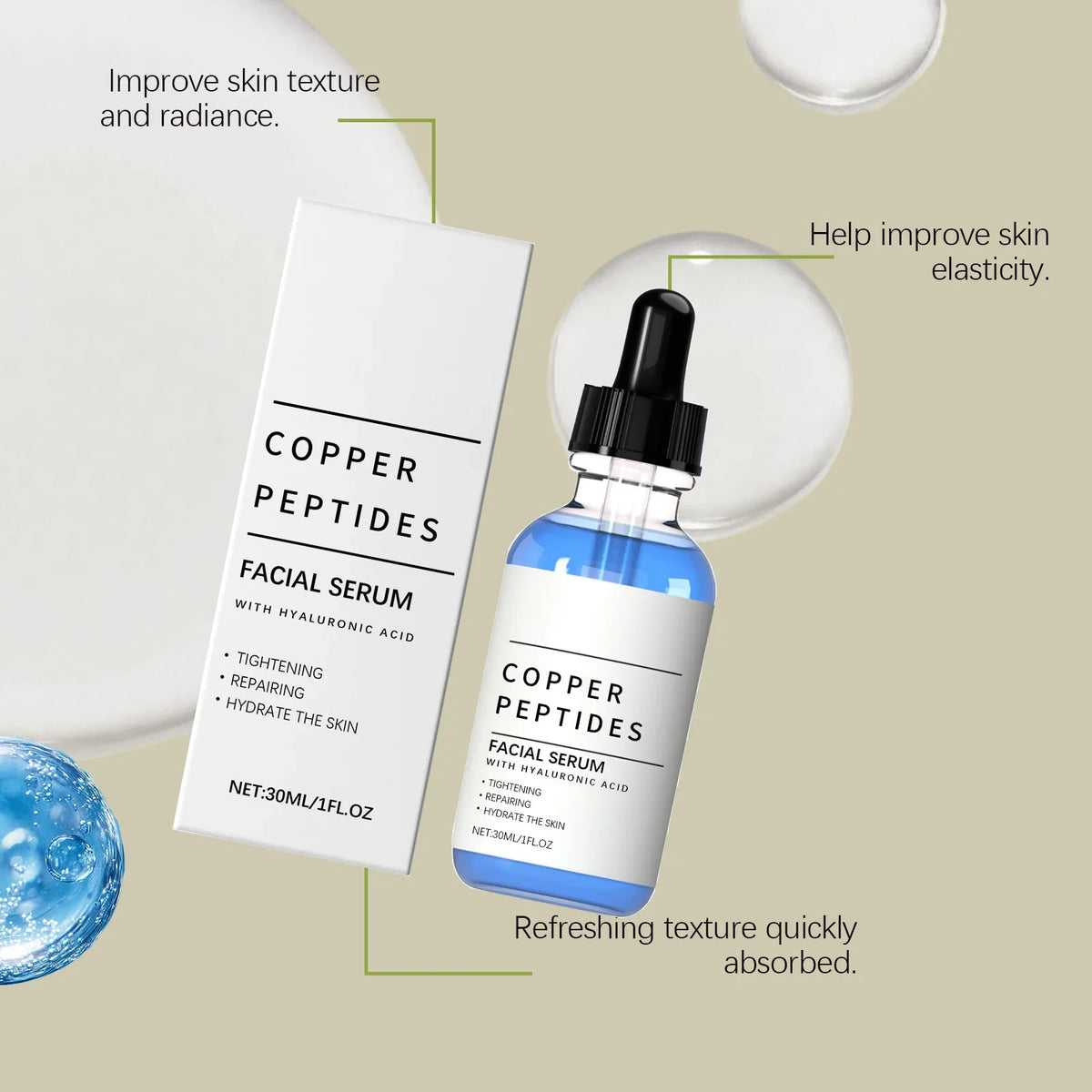 Hyaluronic Acid Facial Serum – Hydrating Glow Essence 30ml