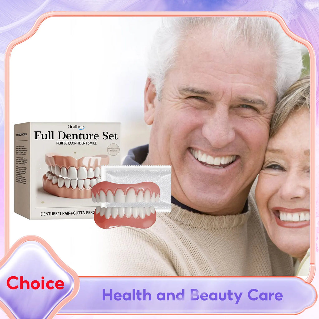 Silicone Denture Reliner Set – Upper & Lower Custom Fit Kit