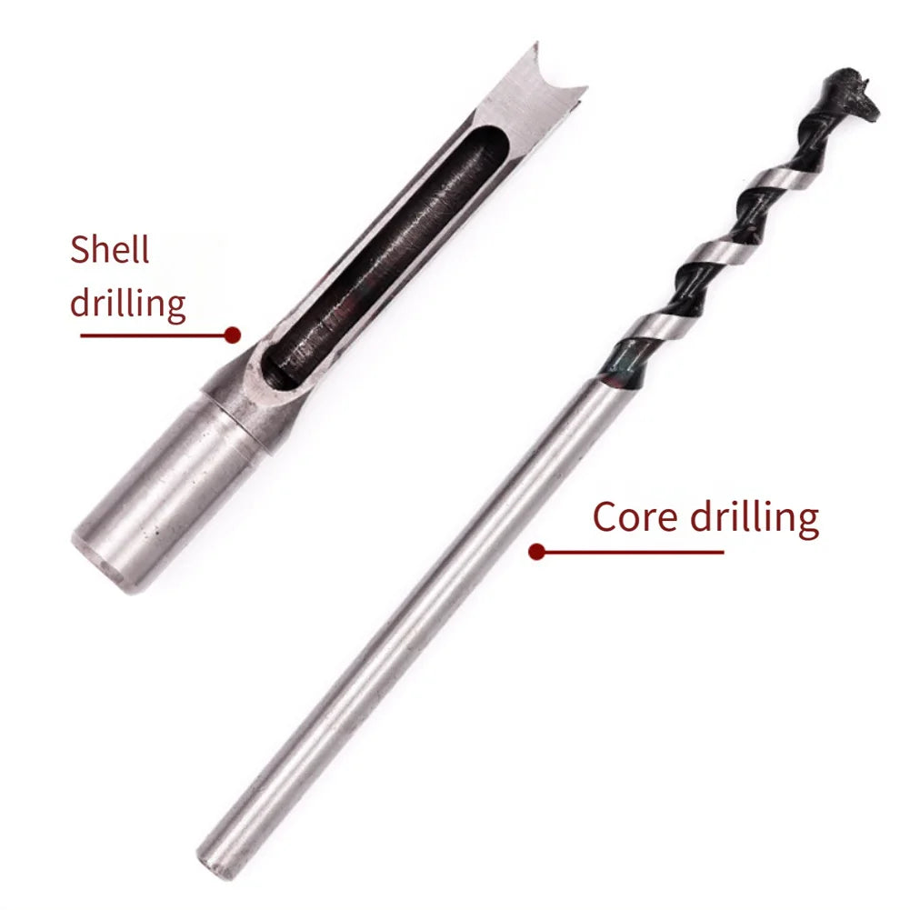 HSS Square Hole Drill Bit 6–18mm | Mortising Chisel for Wood