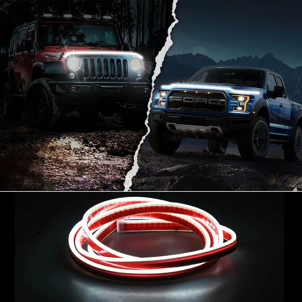 Flexible LED Car Hood Light Strip – Scan DRL 12V | All Sizes