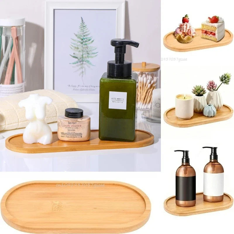 Bamboo Storage Trays – Bathroom, Kitchen & Organizer Set