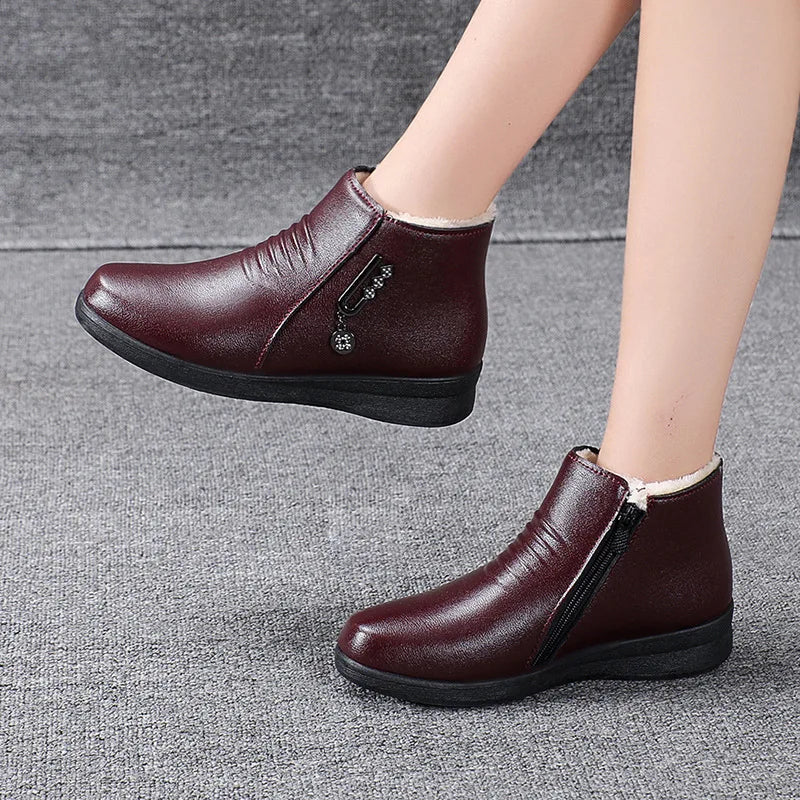 Women's Plush Ankle Boots – Warm Winter Snow Boots