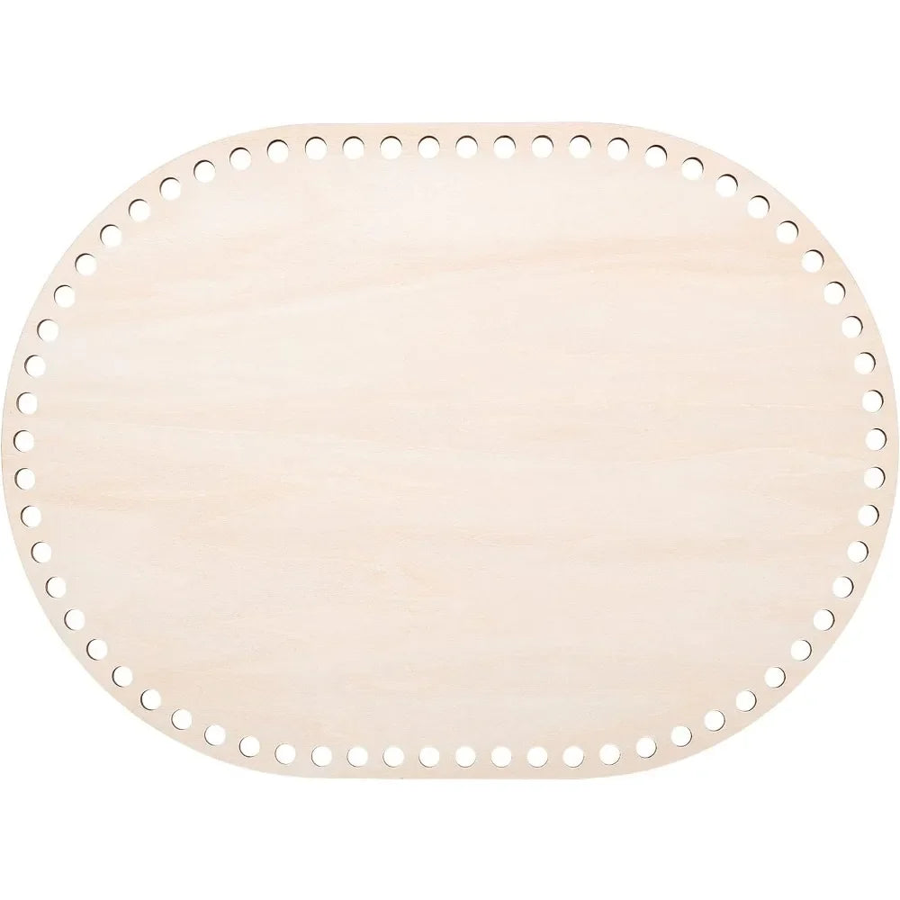Oval Wood Crochet Basket Base 35x25cm | DIY Knitting Base