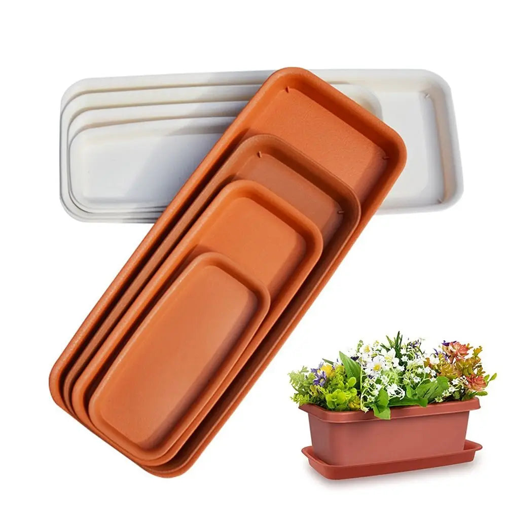 Plastic Rectangle Tray Plant Saucer Drip Trays Saucers Indoor Outdoor