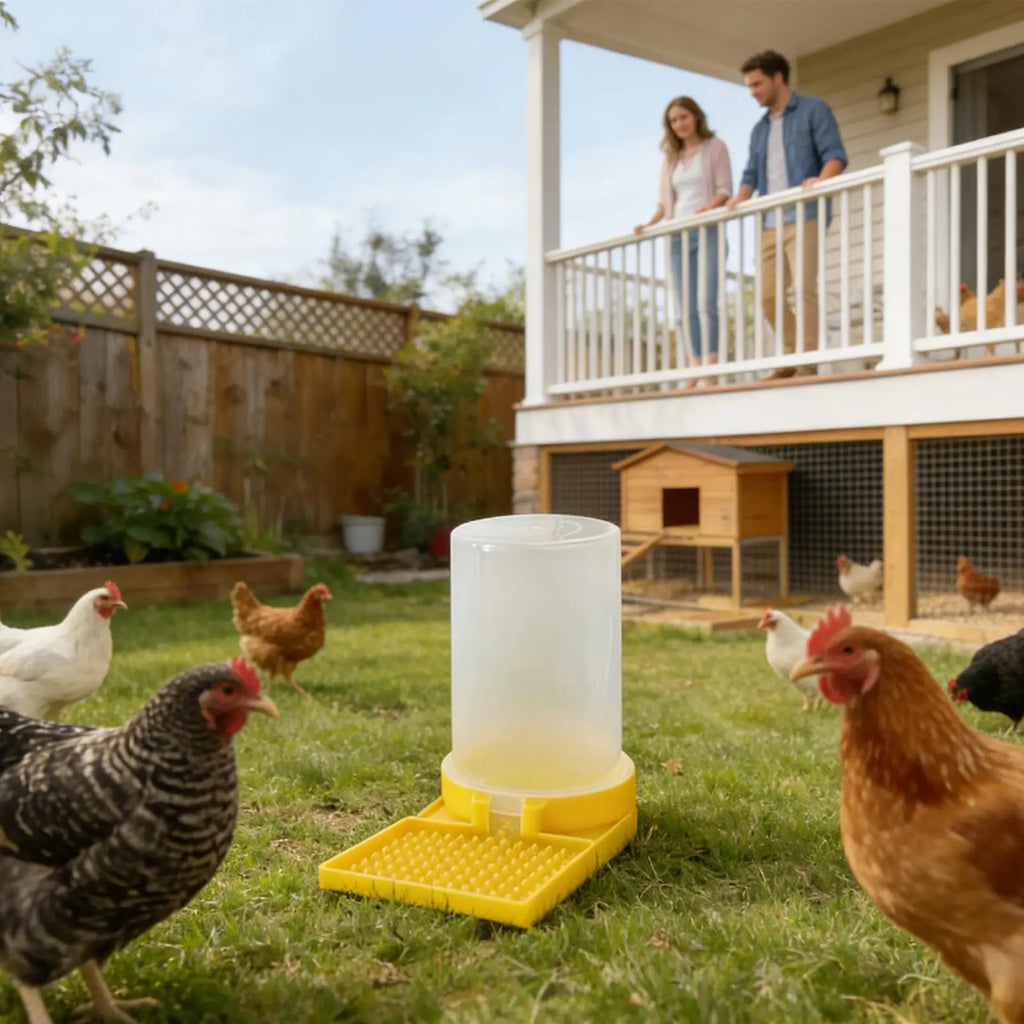 Quail Waterer No Waste Leakproof Large Capacity Clear Feeder Poultry