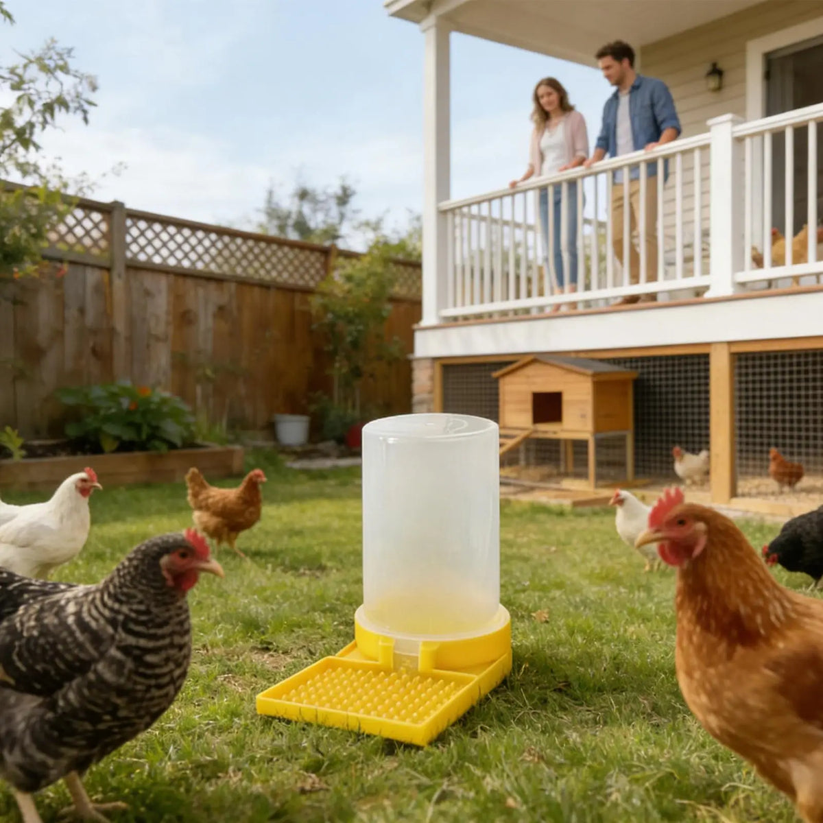 Quail Waterer No Waste Leakproof Large Capacity Clear Feeder Poultry