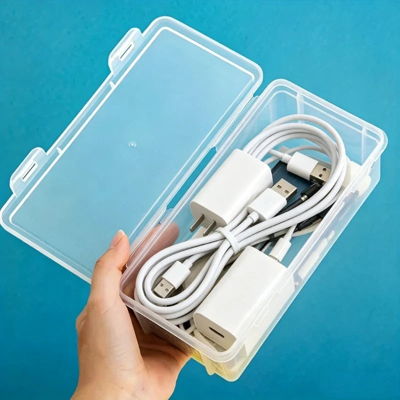 Large Capacity Transparent Storage Box Portable Tension Organizer