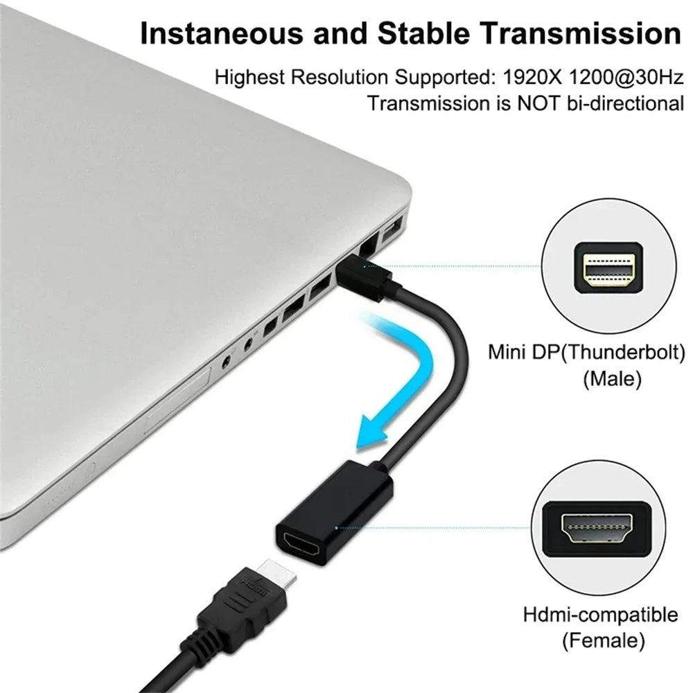 Mini DisplayPort to HDMI 4K Adapter for MacBook, Dell & Surface