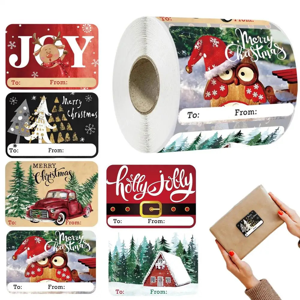 250pcs Christmas Stickers Self-Adhesive Festive Decals for Gifts