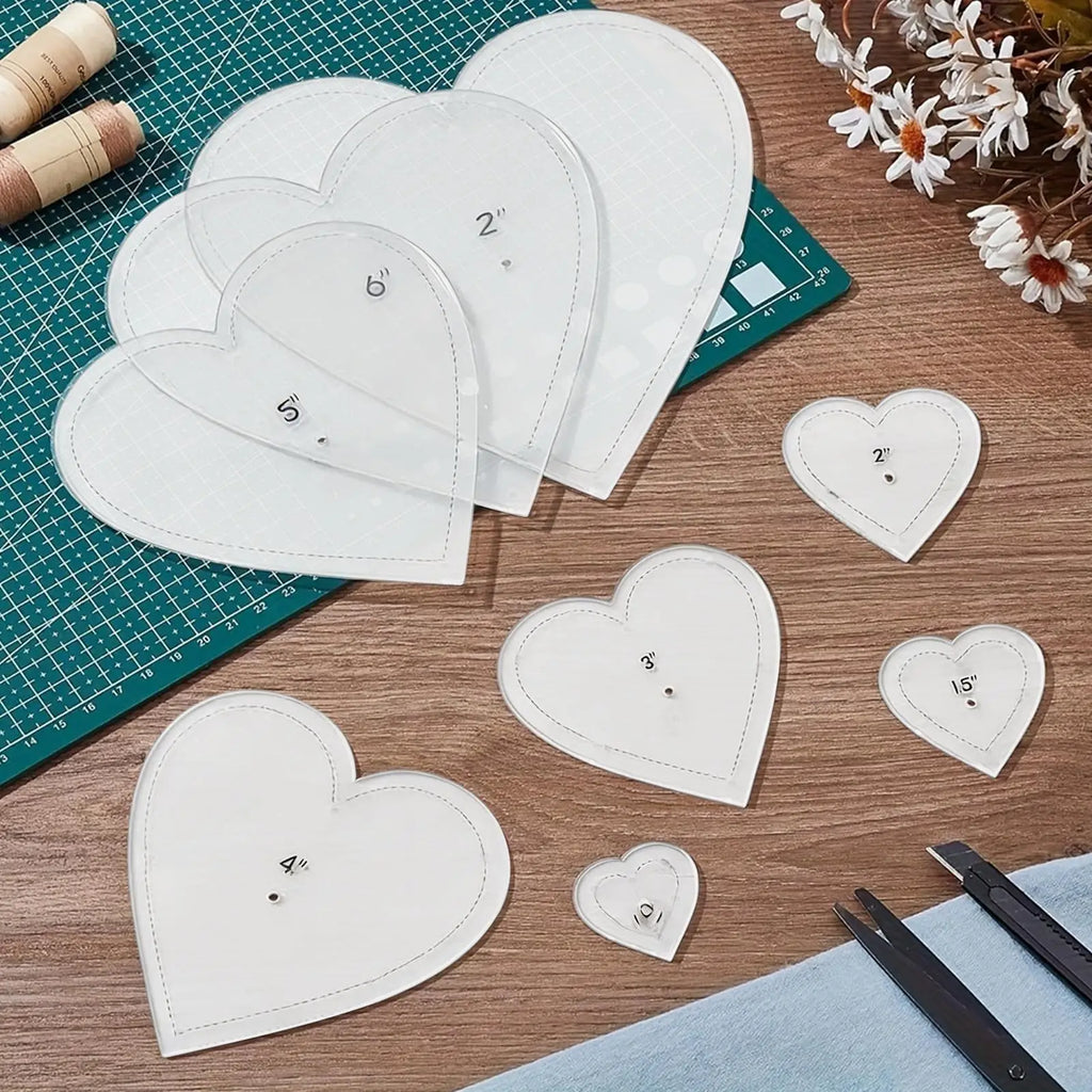 Template Quilting Heart Shape Tool Templates Cutting Patterns Women