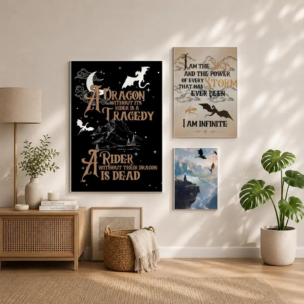 Fourth Wing HD Wall Poster – Self-Adhesive Waterproof Art
