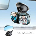2-in-1 Baby Car Mirror – Wide Angle Convex Rearview Safety