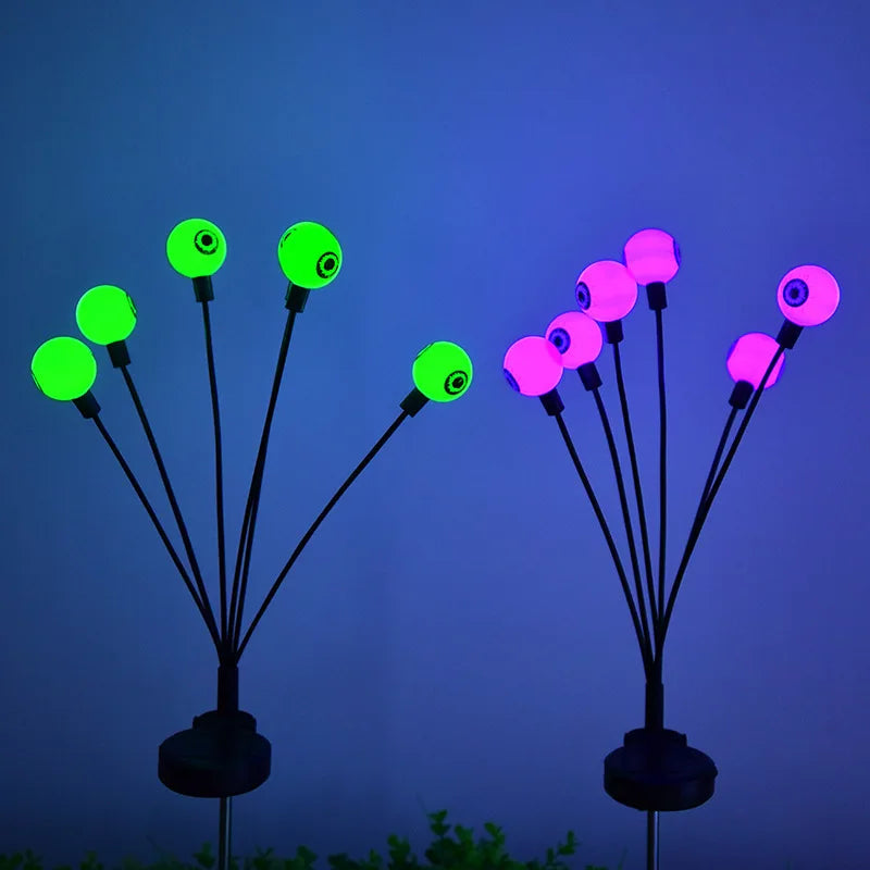 LED Pumpkin Light Solar Energy Outdoor Eyeball Halloween Lighting