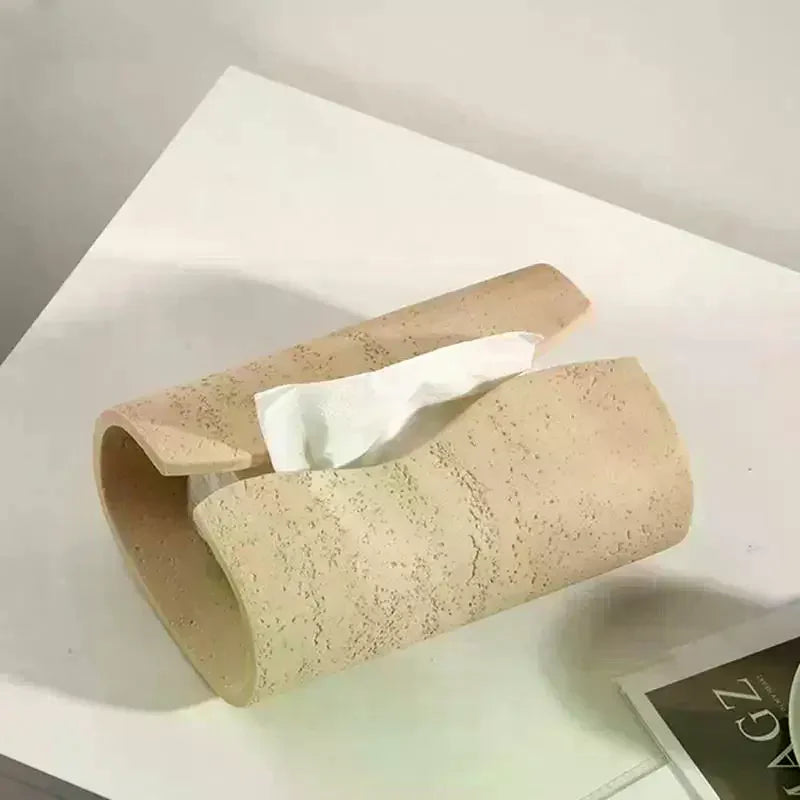 Vintage Cave Stone Resin Tissue Box | Napkin Organizer