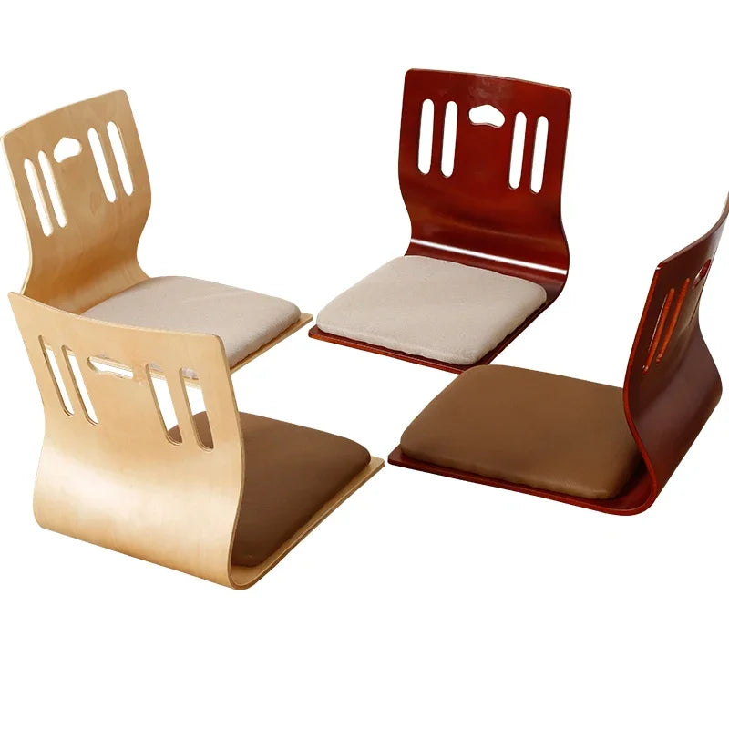 Japanese Zaisu Legless Floor Chair – Tatami Seat Black Finish
