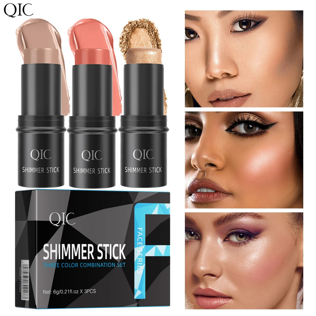 QIC Contour Bronzer Stick – Highlighter, Blush & Concealer