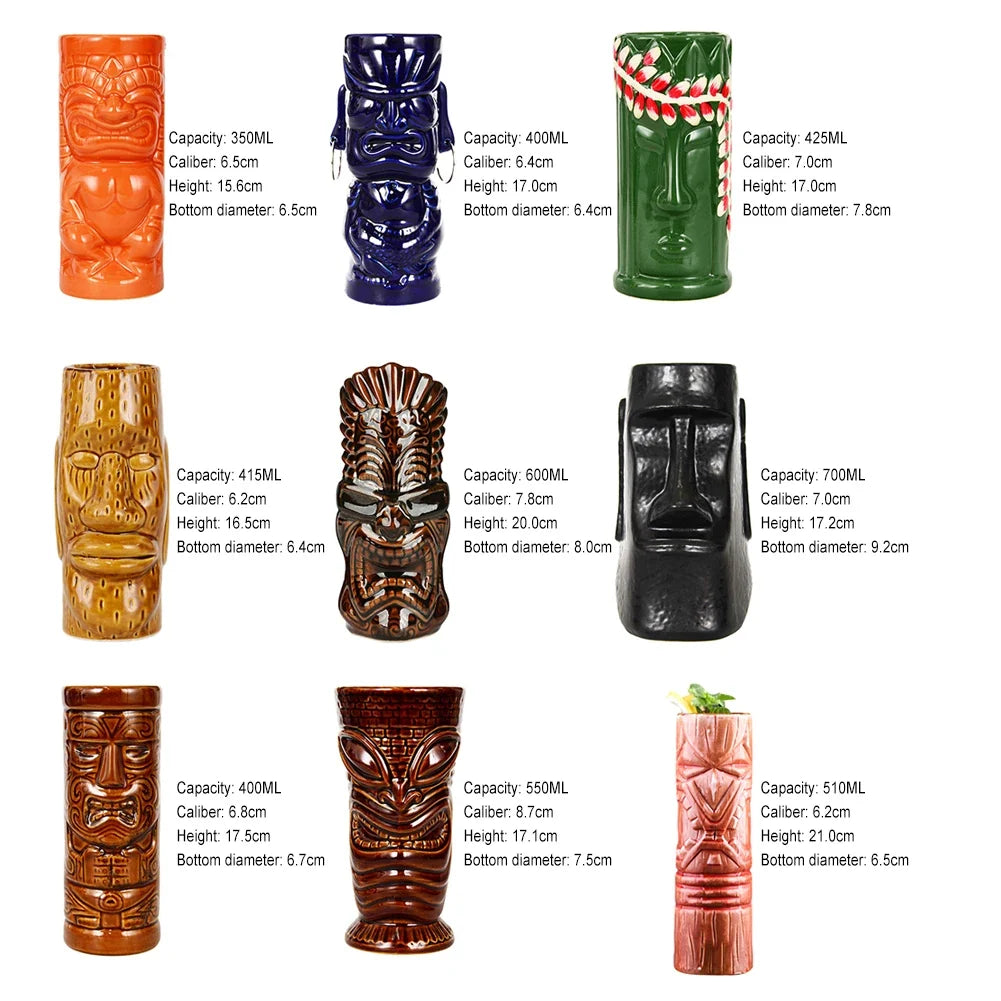 Hawaiian Tiki Ceramic Mug – Large Cocktail & Bar Drinkware
