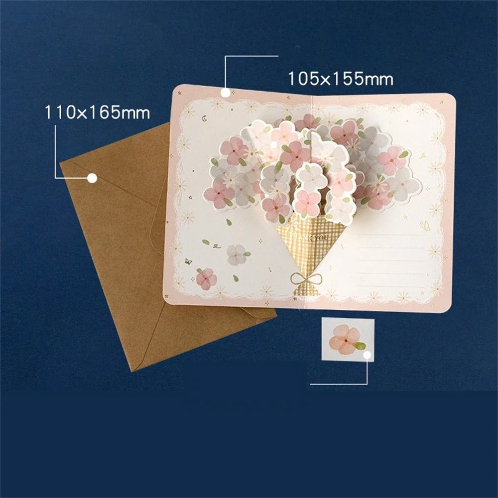 3D Pop-Up Floral Greeting Card | Valentine's & Mother's Day