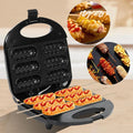 URGGU 6-Corn Dog Maker – Non-Stick Electric Hot Dog Waffle Machine
