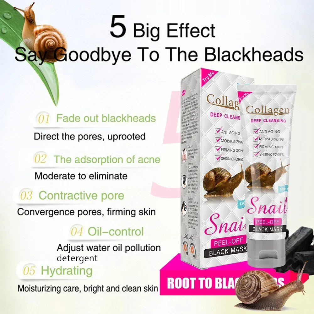 Snail Peel-Off Black Face Mask 120g – Deep Cleanse & Pores