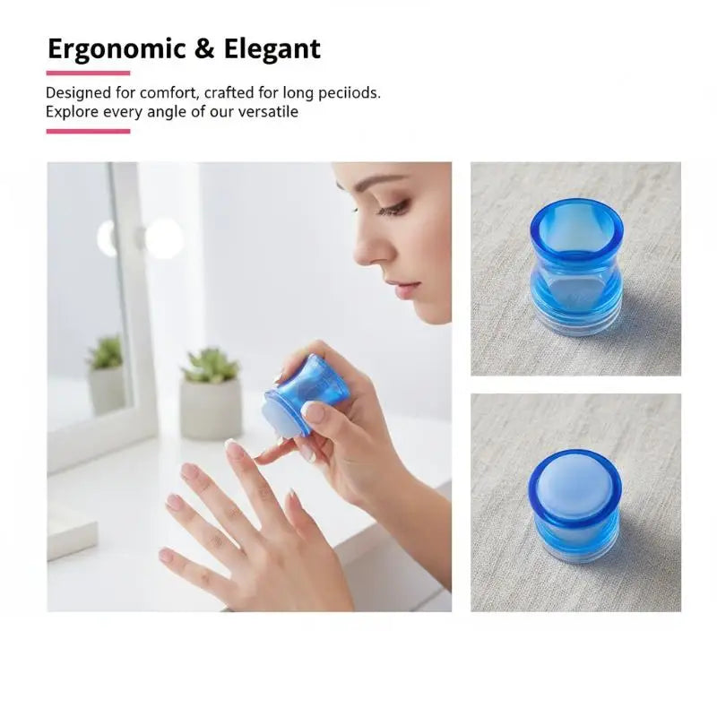 Clear Jelly Nail Art Stamper & Scraper – DIY Manicure Tool
