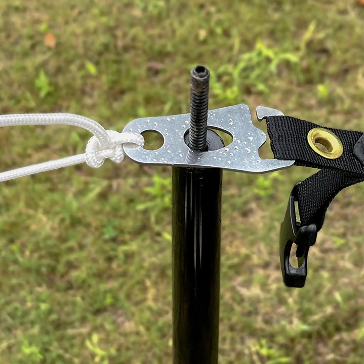 Cord Tightener Tent Wind Rope Buckle Tie Down Carabiner Clip Fastener