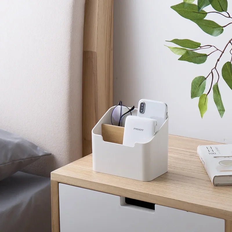 Desktop Storage Organizer Box | Remote, Tissues & Cosmetics