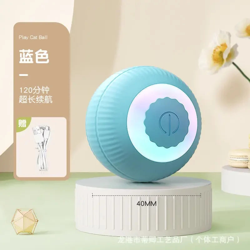 Electric Auto-Rolling Interactive Cat Ball Toy | USB Rechargeable