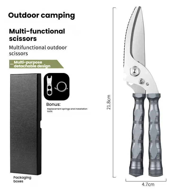 Heavy-Duty Stainless Steel Kitchen Poultry Scissors