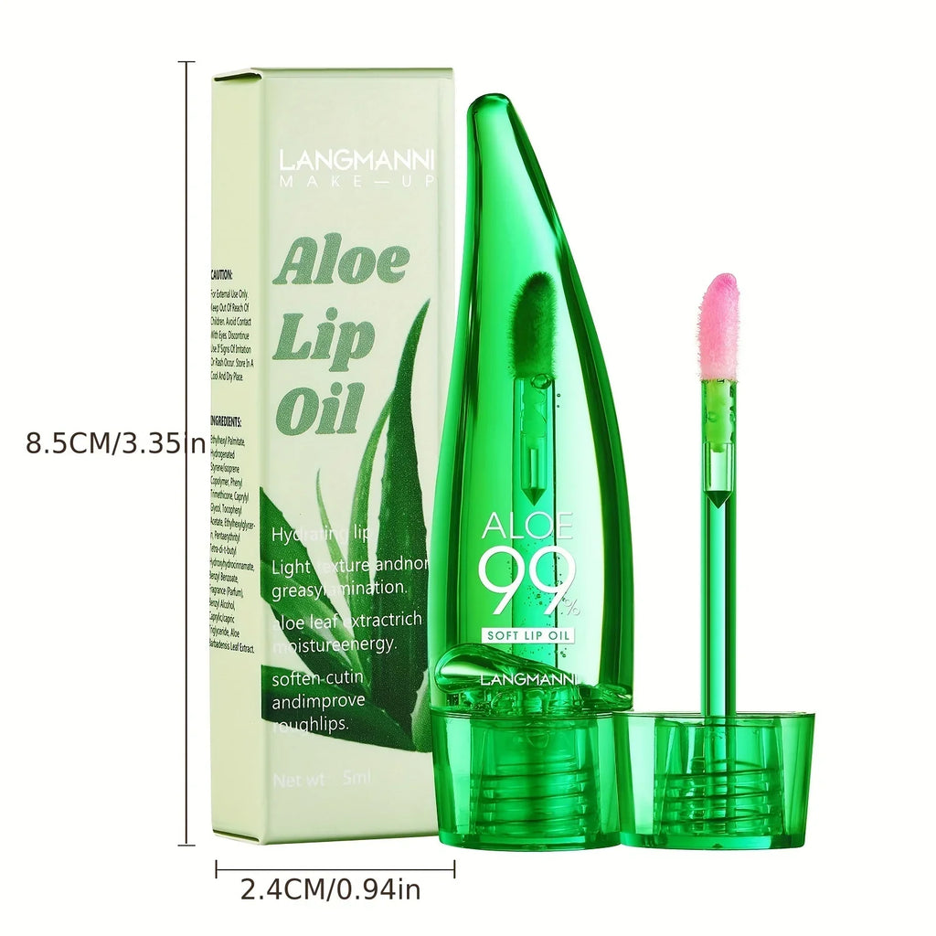 Aloe Vera Moisturizing Lip Oil – Hydrating Tinted Lip Gloss