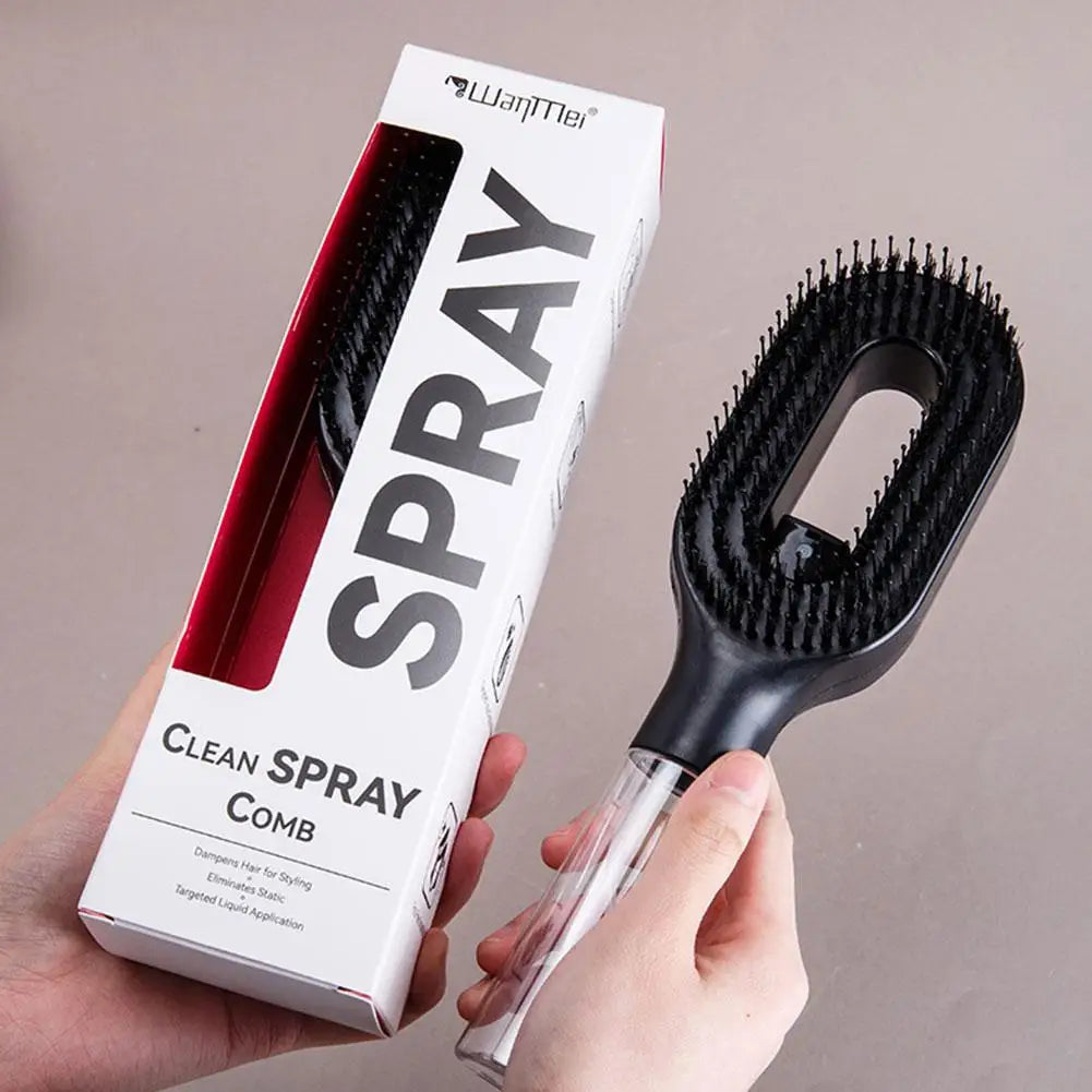 Portable Hair Styling Cleaning Spray Comb Hair-smoothing Frizz