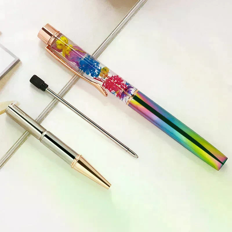 Handmade Dried Flower Ballpoint Pen | Laser Engravable Gift