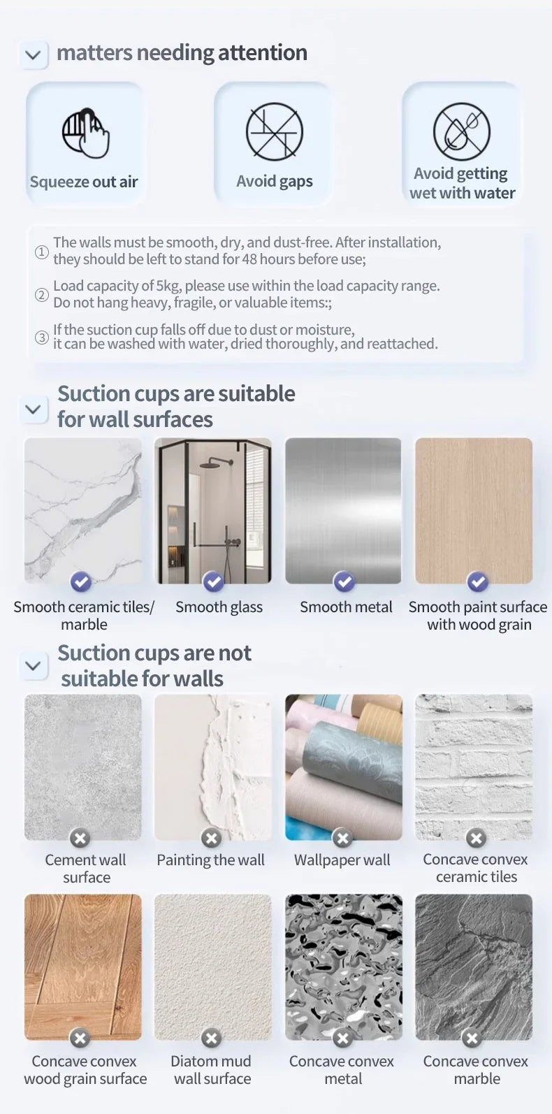 Drill-Free Suction Cup Aluminum Toothbrush Holder Wall Mount