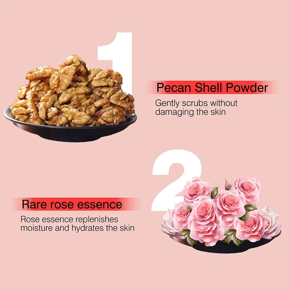 veérenae Rose & Walnut Body Scrub – All Skin Types