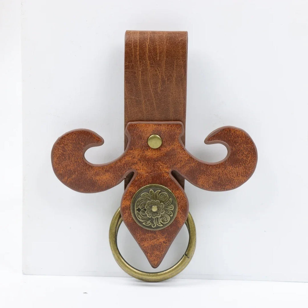 UYEE Belt Medieval Floral Rivet Leather Skirt Lift Clip Waist Sash