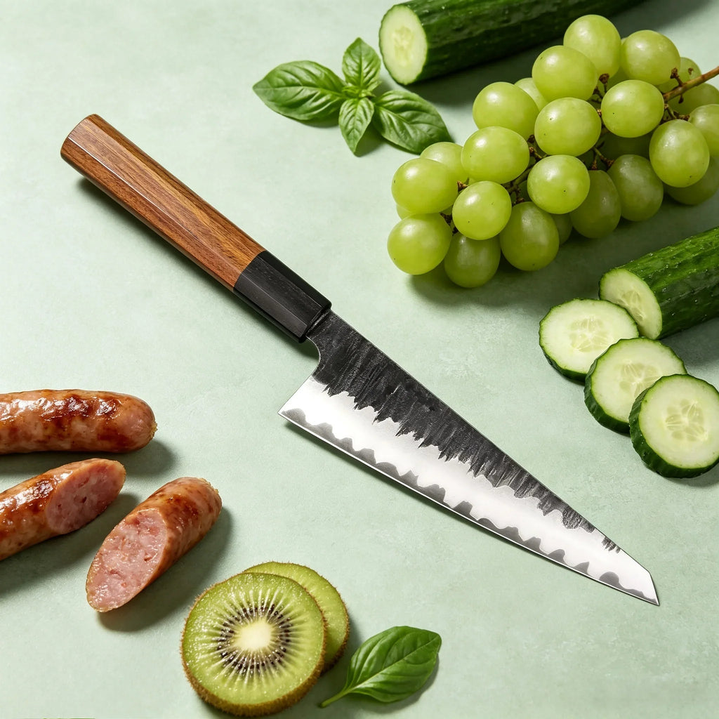 Japanese Kiritsuke Chef Knife – Clad Steel & Wood Handle