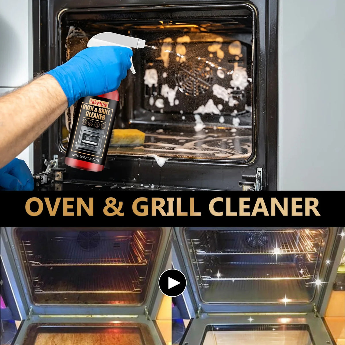 JAKEHOE Oven & Stove Foam Cleaner | Grease & Grime Remover