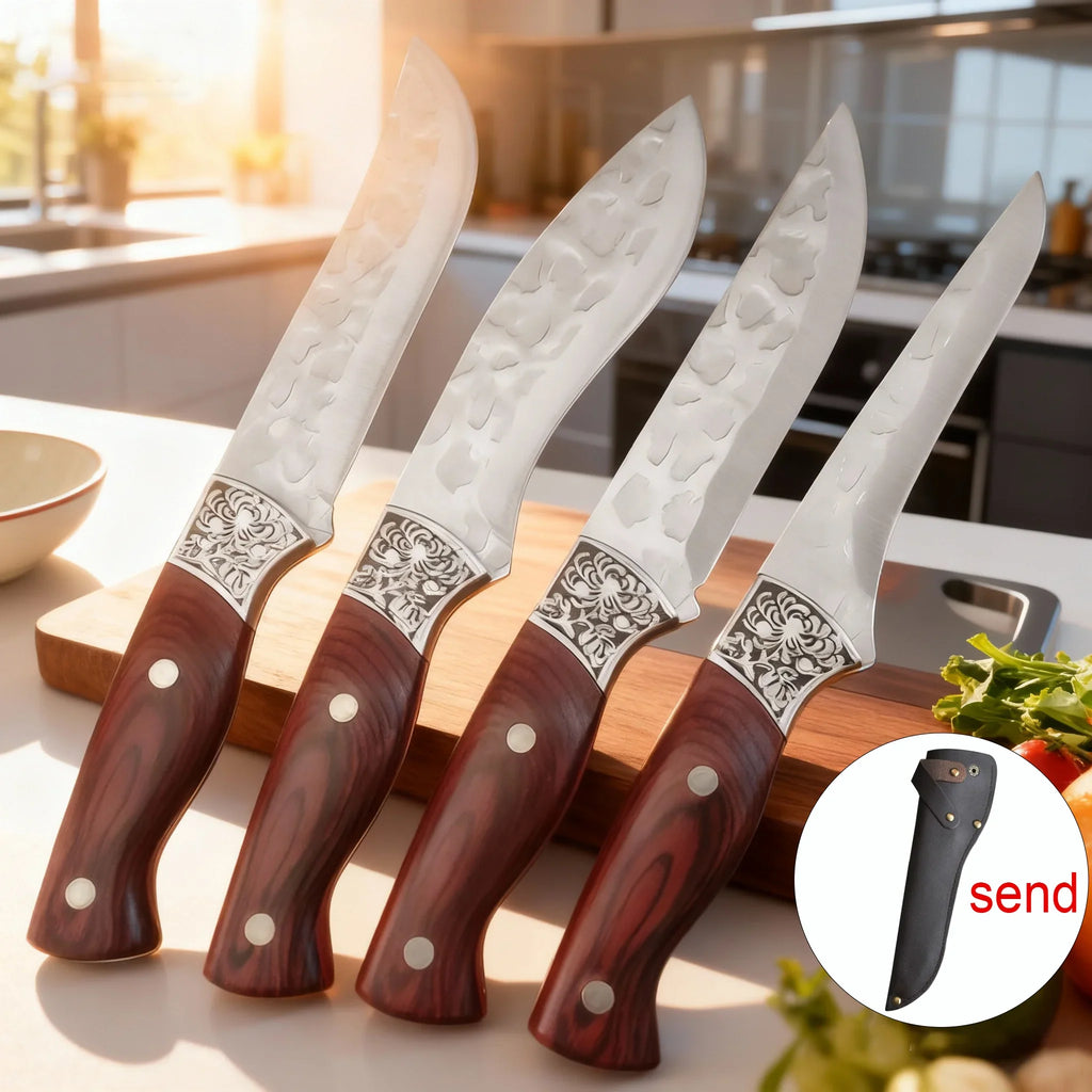 Hand-Forged Stainless Steel Boning Knife Set – Chef's Knife