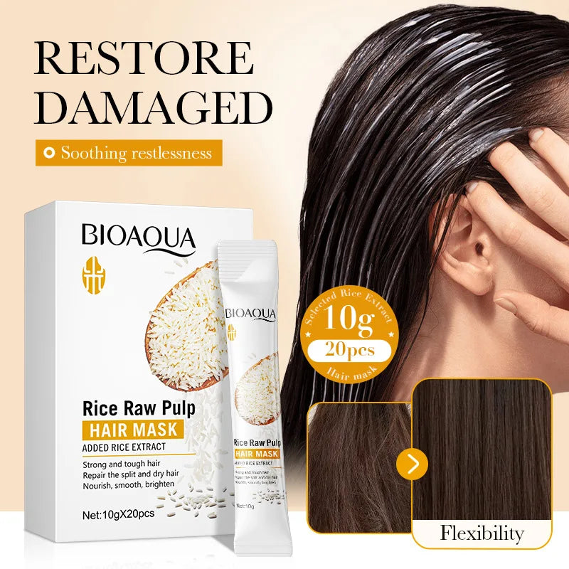 BIOAQUA Rice Milk Hair Mask – Repair Frizzy & Damaged Hair