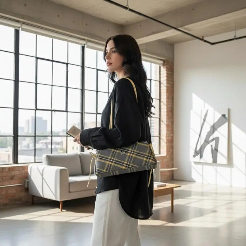 Women's Striped Large Capacity Tote Shoulder Bag | Daily & Office